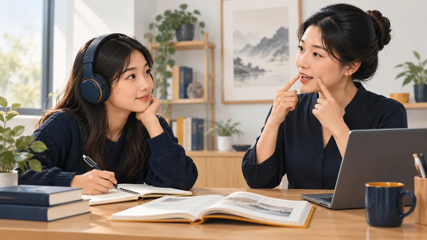 Editorial illustration of Chinese (Mandarin) learning